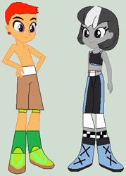 Size: 342x478 | Tagged: safe, artist:matthewjabeznazarioa, derpibooru import, equestria girls, cinnamon tea, crossover, equestria girls-ified, exeron fighters, finish line, martial arts kids, martial arts kids outfit