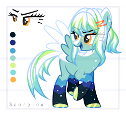 Size: 1448x1320 | Tagged: safe, artist:sscorpionsss, derpibooru import, oc, oc only, pegasus, pony, colored wings, eyelashes, hoof polish, looking back, pegasus oc, raised hoof, raised leg, smiling, solo, two toned wings, wings