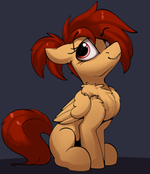 Size: 1629x1884 | Tagged: safe, artist:arume_lux, derpibooru import, oc, oc only, oc:miss mash, pegasus, pony, chest fluff, ears, floppy ears, solo