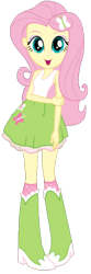 Size: 514x1546 | Tagged: safe, derpibooru import, edit, edited screencap, editor:rupahrusyaidi, screencap, fluttershy, equestria girls, background removed, boots, clothes, female, hand on arm, high heel boots, looking at you, open mouth, open smile, shirt, shoes, simple background, skirt, sleeveless, smiling, smiling at you, socks, solo, tanktop, transparent background