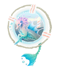 Size: 1280x1616 | Tagged: safe, artist:aprilsilverwolf, derpibooru import, oc, oc only, hippocampus, hybrid, merpony, seapony (g4), blue eyes, bubble, dorsal fin, female, fins, fish tail, flowing tail, gills, mare, ocean, seaweed, simple background, smiling, solo, swimming, tail, transparent background, underwater, water