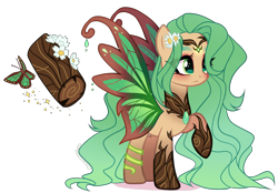 Size: 2520x1752 | Tagged: safe, artist:gihhbloonde, derpibooru import, oc, hybrid, original species, timber pony, timber wolf, female, interspecies offspring, offspring, parent:fluttershy, simple background, solo, transparent background