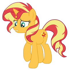 Size: 1900x1836 | Tagged: safe, artist:gmaplay, derpibooru import, sunset shimmer, pony, unicorn, equestria girls, equestria girls series, spring breakdown, spoiler:eqg series (season 2), cute, female, full body, gritted teeth, hooves, horn, mare, shimmerbetes, simple background, solo, standing, tail, transparent background