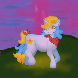 Size: 1000x1000 | Tagged: safe, derpibooru import, oc, pony, unicorn, g1, mixmax69, painting, solo, stardust shine