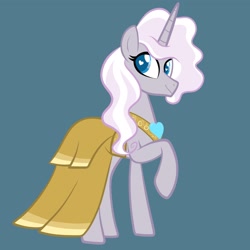 Size: 2048x2048 | Tagged: safe, artist:chelseawest, derpibooru import, oc, oc:astra, unicorn, bridesmaid, bridesmaid dress, clothes, dress, offspring, parent:star swirl the bearded, petalverse