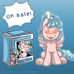 Size: 1640x1639 | Tagged: safe, artist:bluemoondancer_, derpibooru import, cozy glow, pegasus, pony, :3, :p, chest fluff, commission, female, filly, foal, frog (hoof), funko pop!, solo, tongue, tongue out, toy, underhoof, vinyl pop, ych result