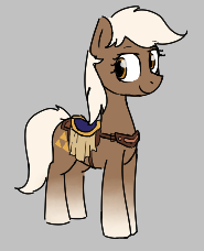 Size: 185x228 | Tagged: safe, artist:alexi148, derpibooru import, earth pony, pony, aggie.io, coat markings, epona, female, looking back, mare, picture for breezies, ponified, saddle, socks (coat marking), solo, tack, the legend of zelda