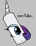 Size: 119x149 | Tagged: safe, artist:alexi148, derpibooru import, rarity, unicorn, aggie.io, eye, female, solo, tube