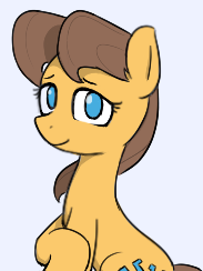 Size: 183x244 | Tagged: safe, artist:alexi148, derpibooru import, toffee, earth pony, pony, aggie.io, female, looking at you, mare, solo