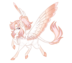 Size: 3200x2800 | Tagged: safe, artist:gigason, derpibooru import, oc, oc only, oc:crossfire, pegasus, pony, colored wings, eye clipping through hair, eyebrows, eyebrows visible through hair, female, grin, high res, looking at you, magical lesbian spawn, mare, obtrusive watermark, offspring, ony, parent:fleur-de-lis, parent:spitfire, pegasus oc, signature, simple background, smiling, smiling at you, solo, spread wings, transparent background, two toned wings, watermark, wings