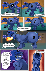 Size: 1800x2740 | Tagged: safe, artist:candyclumsy, derpibooru import, princess luna, alicorn, pony, comic:luna's cronenberg, alicorn princess, black and white, broken, butt, canterlot, canterlot castle, comic, commissioner:bigonionbean, cutie mark, ethereal mane, ethereal tail, extra thicc, female, fire, fire breath, flank, grayscale, gritted teeth, high res, hooves, horn, huge butt, jewelry, large butt, magic, mare, monochrome, moonbutt, panicking, plot, pony to dragon, regalia, shocked, shocked expression, sketch, sketch dump, species swap, swelling, swollen, tail, talking, talking to herself, thicc ass, transformation, transformation sequence, vein, vein bulge, wings, writer:bigonionbean