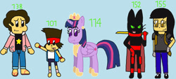 Size: 1024x461 | Tagged: safe, artist:mariosonicfan16, derpibooru import, twilight sparkle, twilight sparkle (alicorn), alicorn, cat, human, group, group photo, group picture, group shot, mao mao: heroes of pure heart, ok ko let's be heroes, picture, steven quartz universe, steven universe