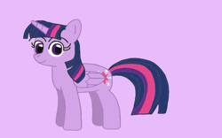 Size: 1024x640 | Tagged: safe, artist:mariosonicfan16, derpibooru import, twilight sparkle, twilight sparkle (alicorn), alicorn, looking at you, princess, purple background, simple background, solo