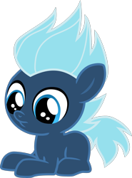 Size: 2000x2700 | Tagged: safe, artist:mckinnley, derpibooru import, earth pony, 5-year-old, colt, foal, lightning flare, looking down, lying, male, simple background, solo, transparent background, vector