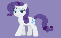 Size: 1024x640 | Tagged: safe, artist:mariosonicfan16, derpibooru import, rarity, unicorn, lidded eyes, looking back, smiling, smirk