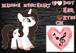 Size: 2294x1604 | Tagged: safe, artist:cindydreamlight, derpibooru import, oc, oc:madison musicheart, pony, unicorn, female, mare, reference sheet, solo