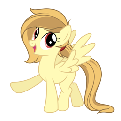Size: 2000x2000 | Tagged: safe, artist:ashidaru, derpibooru import, oc, oc only, oc:alice goldenfeather, pegasus, pony, female, mare, open mouth, open smile, simple background, smiling, solo, transparent background, vector