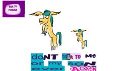 Size: 1280x720 | Tagged: safe, artist:horsesplease, hitch trailblazer, don't talk to me or my son ever again, ears, expand dong, flying, large ears, meme, sad hitch, self ponidox, wing ears