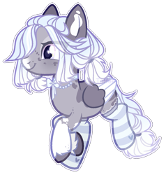 Size: 1113x1170 | Tagged: safe, artist:toffeelavender, derpibooru import, oc, oc only, oc:peechy milk, earth pony, pegasus, pony, base used, clothes, earth pony oc, female, jewelry, mare, necklace, pearl necklace, simple background, socks, solo, striped socks, transparent background, unshorn fetlocks