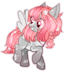 Size: 1453x1577 | Tagged: safe, artist:toffeelavender, derpibooru import, oc, oc only, earth pony, pegasus, pony, base used, ear fluff, ears, female, grin, looking back, mare, pegasus oc, simple background, smiling, solo, transparent background, wings