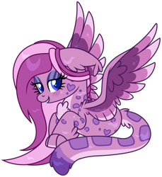 Size: 1882x2051 | Tagged: safe, artist:lupulrafinat, derpibooru import, oc, oc only, oc:wild dawn, hybrid, pony, bedroom eyes, ear fluff, ears, eyelashes, female, makeup, simple background, transparent background