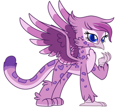 Size: 2001x1828 | Tagged: safe, artist:lupulrafinat, derpibooru import, oc, oc only, oc:wild dawn, griffon, chest fluff, female, griffonized, simple background, species swap, transparent background, wings