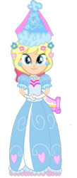 Size: 463x1060 | Tagged: safe, artist:boogeyboy1, artist:darlycatmake, derpibooru import, megan williams, human, adorasexy, adorkable, clothes, cute, dork, dress, dressup, front view, froufrou glittery lacy outfit, hat, hennin, looking at you, megandorable, princess, sexy, simple background, transparent background
