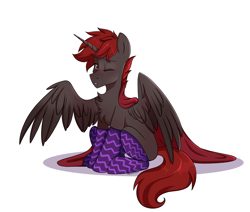 Size: 2600x2200 | Tagged: safe, artist:chickenbrony, derpibooru import, oc, oc only, oc:hardy, alicorn, alicorn oc, chest fluff, clothes, horn, simple background, socks, solo, white background, wings