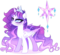 Size: 1837x1681 | Tagged: safe, artist:gihhbloonde, derpibooru import, oc, alicorn, pony, crown, female, jewelry, magical lesbian spawn, mare, offspring, parent:rarity, parent:twilight sparkle, parents:rarilight, regalia, simple background, solo, transparent background