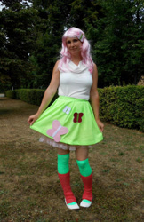 Size: 622x960 | Tagged: safe, artist:salemsparkler, derpibooru import, fluttershy, human, equestria girls, clothes, cosplay, costume, galacon, galacon 2015, irl, irl human, photo, solo