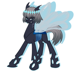 Size: 1024x931 | Tagged: safe, artist:geraritydevillefort, derpibooru import, changeling, pony, changelingified, fate/grand order, oberon vortigern, ponified, simple background, solo, species swap, transparent background