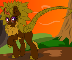 Size: 3575x2971 | Tagged: safe, artist:beigedraws, derpibooru import, oc, oc only, hybrid, kirin, pangolin, raised hoof, raised leg, solo