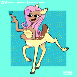 Size: 2048x2048 | Tagged: safe, artist:3ggmilky, derpibooru import, fluttershy, centaur, centaurified, centaurworld, solo, species swap