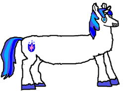 Size: 949x715 | Tagged: safe, artist:genericarchangel, derpibooru import, shining armor, pony, unicorn, canterlot wedding 10th anniversary, 1000 hours in ms paint, an attempt was made, grin, long pony, male, one eye closed, simple background, smiling, solo, standing, transparent background, wink