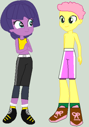 Size: 328x466 | Tagged: safe, artist:matthewjabeznazarioa, derpibooru import, li'l cheese, equestria girls, the last problem, crossover, equestria girls-ified, exeron fighters, lavandula, martial arts kids, martial arts kids outfits