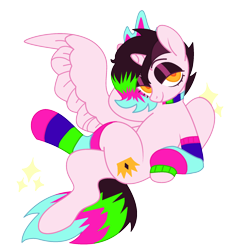 Size: 1860x1870 | Tagged: safe, alternate version, artist:snozzzz, derpibooru import, oc, oc only, oc:imperial onyx, alicorn, pony, alicorn oc, base used, clothes, horn, simple background, socks, solo, transparent background, wings