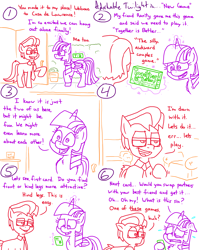 Size: 4779x6013 | Tagged: safe, artist:adorkabletwilightandfriends, derpibooru import, twilight sparkle, twilight sparkle (alicorn), oc, oc:lawrence, alicorn, earth pony, pony, comic:adorkable twilight and friends, adorkable, adorkable twilight, awkward, back of head, box, card game, cardboard box, comic, confident, cute, date, door, dork, friendship, glasses, glowing, glowing horn, happy, horn, house, magic, nervous, question, slice of life, telekinesis