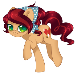 Size: 2143x2040 | Tagged: safe, artist:hawthornss, derpibooru import, ponerpics import, oc, oc only, oc:dream sweeper, bandana, freckles, looking at you, sleepy, smiling, solo