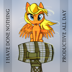 Size: 985x985 | Tagged: safe, artist:lunebat, derpibooru import, ponerpics import, oc, oc only, oc:lightly breeze, pegasus, pony, derp, female, i have done nothing productive all day, radar, solo, wings