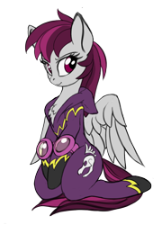 Size: 924x1286 | Tagged: safe, artist:lunebat, derpibooru import, ponerpics import, oc, oc only, oc:grey sky, pony, chest fluff, clothes, colt, girly, goggles, male, shadowbolts, simple background, solo, stallion, transparent background, trap