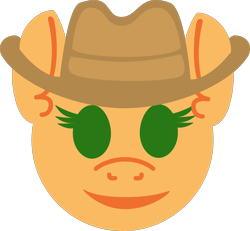 Size: 2030x1874 | Tagged: safe, artist:xppp1n, applejack, pony, cowboy emoji, cowboy hat, emoji, female, mare, ponified, ponified emoji, reaction image, simple background, solo, transparent background, vector