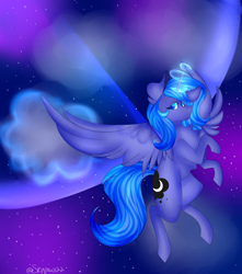 Size: 5300x6000 | Tagged: safe, artist:dejja-vu122, derpibooru import, princess luna, alicorn, pony, absurd resolution, magic, s1 luna, solo