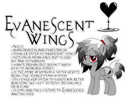 Size: 1267x987 | Tagged: safe, artist:vilkathewolf, derpibooru import, oc, oc only, oc:evanescent wings, pegasus, ear piercing, eyebrow piercing, nose piercing, piercing, reference sheet, simple background, solo, transparent background