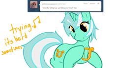 Size: 1080x600 | Tagged: safe, artist:azure-doodle, derpibooru import, lyra heartstrings, pony, lyre, musical instrument, sexually confused lyra, solo