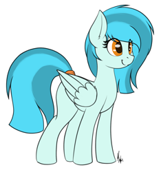 Size: 1470x1569 | Tagged: safe, artist:ponynamedmixtape, derpibooru import, guardian angel (character), pegasus, female, guardsmare, mare, no armor, royal guard, simple background, solo, tail, tail wrap, transparent background