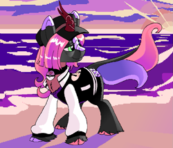 Size: 875x750 | Tagged: safe, artist:brainiac, derpibooru import, oc, oc:love letters, kirin, aseprite, female, mare, pixel art, solo, timed drawing