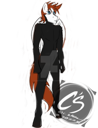 Size: 1024x1326 | Tagged: safe, artist:adhiguna, artist:johnathon-matthews, derpibooru import, oc, oc:vipermk, anthro, commission, deviantart watermark, obtrusive watermark, simple background, skintight clothes, transparent background, watermark