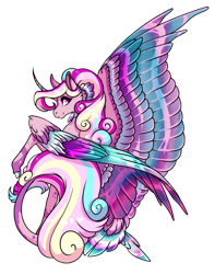 Size: 1024x1299 | Tagged: safe, artist:eothnoguy-art, derpibooru import, princess cadance, pony, alternate design, simple background, solo, transparent background