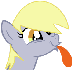 Size: 679x653 | Tagged: safe, artist:pony-resource, artist:twilyisbestpone, derpibooru exclusive, derpibooru import, derpy hooves, pegasus, pony, base used, bust, cute, derpabetes, female, mare, nose wrinkle, raspberry, silly, silly pony, simple background, solo, tongue, tongue out, transparent background