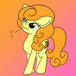 Size: 2000x2000 | Tagged: safe, artist:dafiltafish, derpibooru import, carrot top, golden harvest, earth pony, pony, female, gradient background, looking to side, looking to the left, mare, requested art, solo